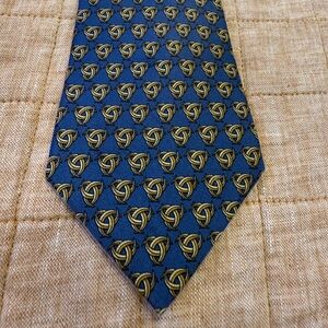 Hermes Blue and Gold Men's Tie